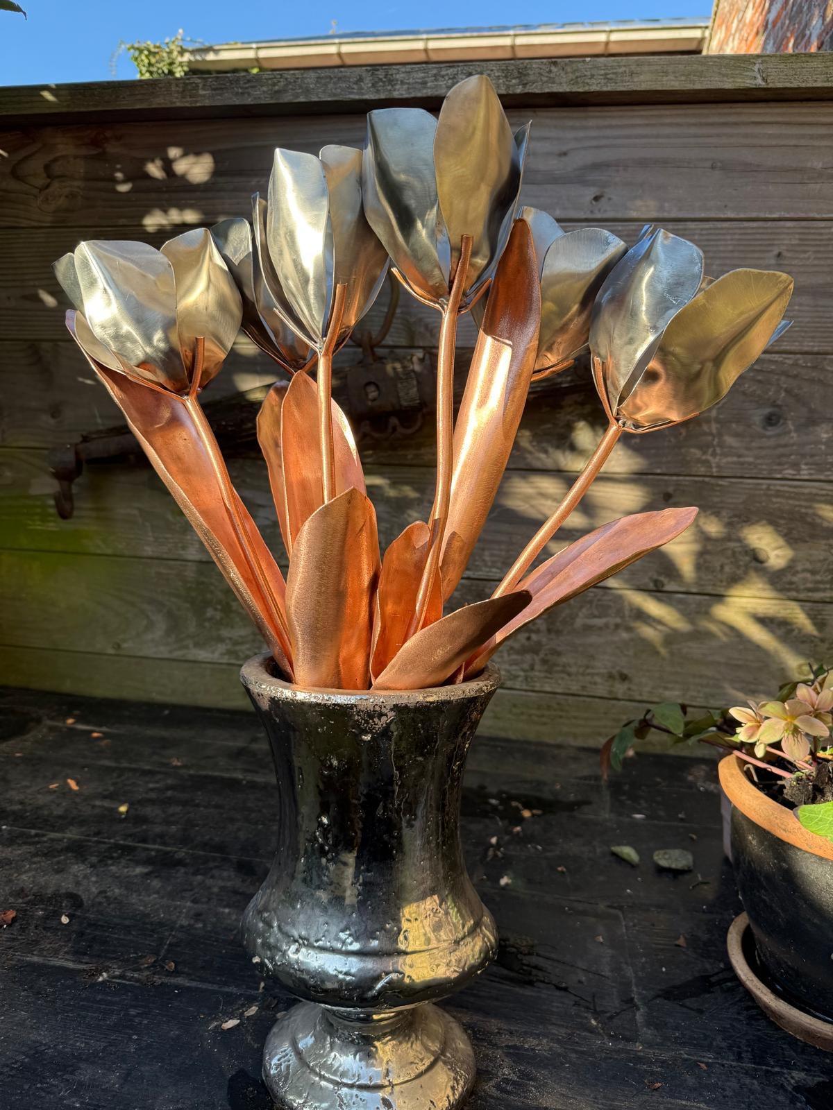Koperen Tulpenboeket